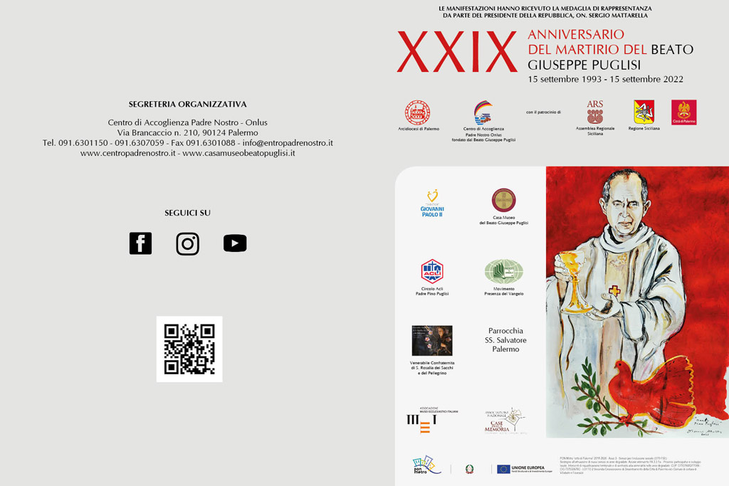 Programma del XXIX Anniversario del martirio del Beato Giuseppe Puglisi