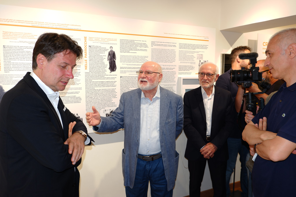 Giuseppe Conte a Palermo visita la casa museo del Beato Giuseppe Puglisi